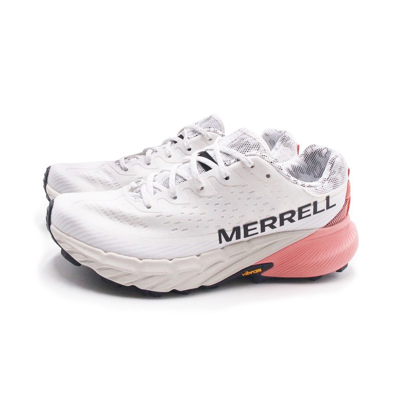 MERRELL AGILITY PEAK 5輕量戶外越野慢跑運動鞋 女鞋-粉白色 - 女運動鞋/球鞋 - 環保材質 