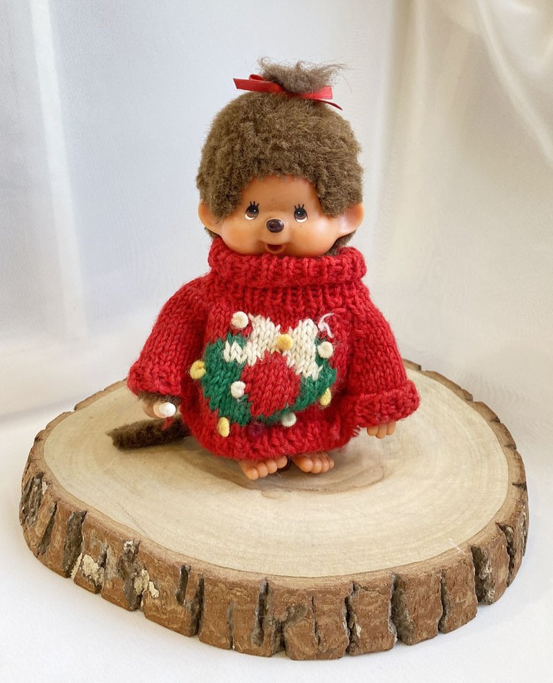 【好日戀物】德國 VINTAGE絕版古董手作毛衣夢奇奇娃娃公仔聖誕禮 - 公仔/玩偶 - 塑膠 咖啡色