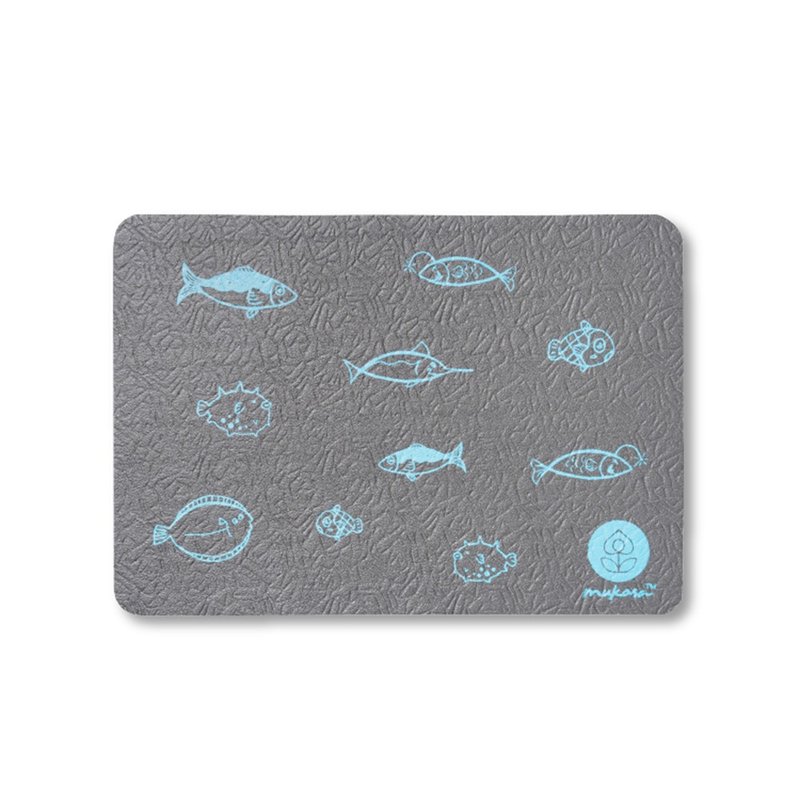 【Mukasa】Yoga Knee Cushion 20mm - Underwater World- MUK-21203 (1pcs) - Fitness Accessories - Rubber Gray