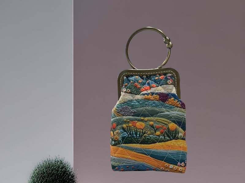 Handbags, handmade cloth bags ,fits over the arm and has a shoulder strap. - Handbags & Totes - Cotton & Hemp Orange