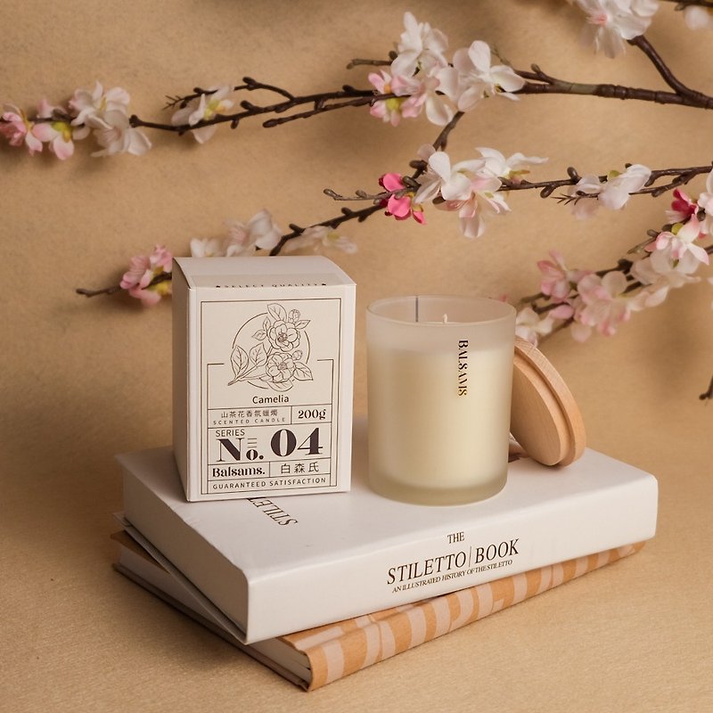 Balsams Fragrance Craft Candle 200g－Camellia - เทียน/เชิงเทียน - สารสกัดไม้ก๊อก สีดำ
