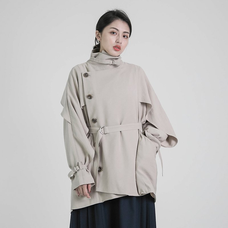[Classic and original] Freud_Freud jacket_CLO502_ Khaki - Women's Blazers & Trench Coats - Cotton & Hemp Khaki