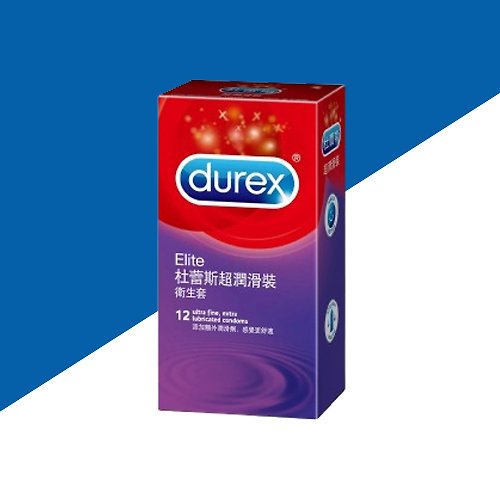 Durex 杜蕾斯旗艦店 【杜蕾斯】超潤滑裝衛生套/保險套12入/1盒