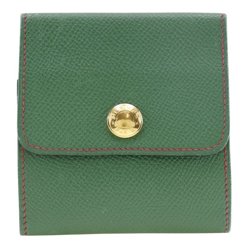 【日本直送】エルメス HERMES アラジフ コインケース ポストイット ケース レザー  ユニセックス【中古】 - 零錢包/小錢包 - 真皮 綠色