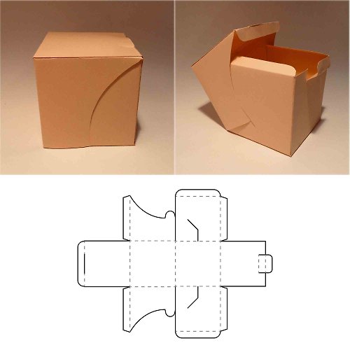 JustGreatPrintables Cube box template, mailer box, mailing box, gift box, shipping box, Cricut, PDF