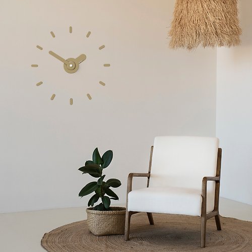 ontime On-Time Wall Clock Peel and Stick V1M khaki Beige 48-60 Cm.