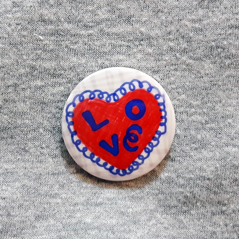 POPINGARTSHOP【ABOUT LOVE】 PIN BROOCH  Valentine's Day GIFT - เข็มกลัด - พลาสติก สีแดง