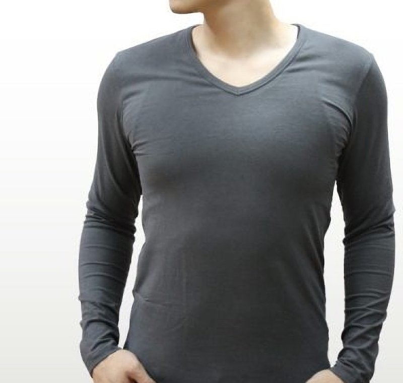 Starbugs Made in Taiwan SlimFit Fashion V-Neck Warm Jacket-Dark Grey - Men's Underwear - Cotton & Hemp Gray