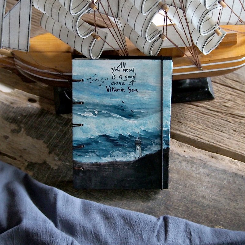 The secret of the ocean.  Notebook Handmadenotebook Diary 筆記本 journal - Notebooks & Journals - Paper Blue