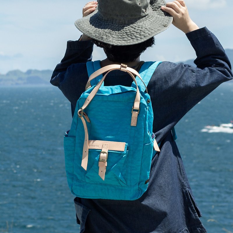 14" 3way bag/hand bag/shoulder bag/backpack/diaper bag/waterproof(Blue) - Backpacks - Genuine Leather Multicolor