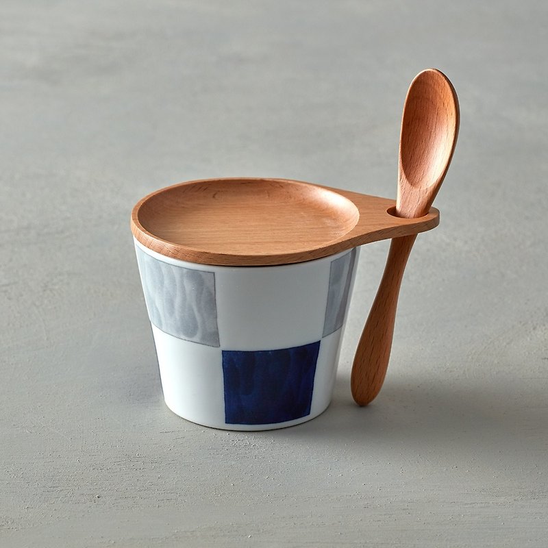 Ishimaru Hatami-Dim Sum Cup & Plate Set-With Spoon (3-Piece)-Ochimatsu - Teapots & Teacups - Porcelain White