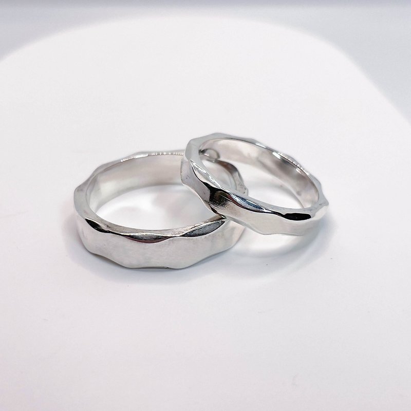 Wave Ring | Ring | Couple Ring | 925 Sterling Silver | Simple | - แหวนทั่วไป - โลหะ 