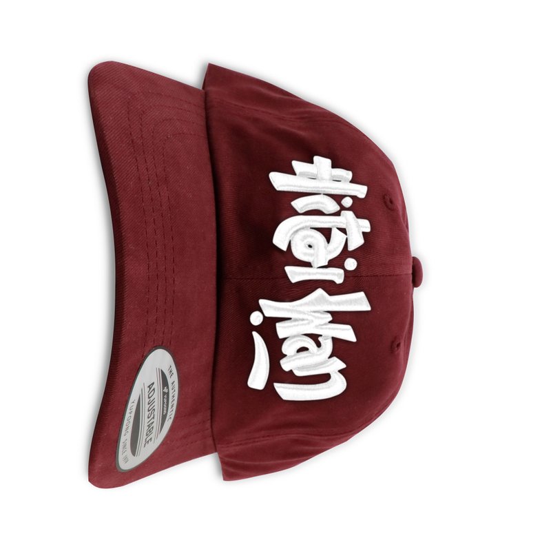 台灣鴨舌帽│Hi Taiwan經典帽-暗紅 - 帽子 - 棉．麻 紅色