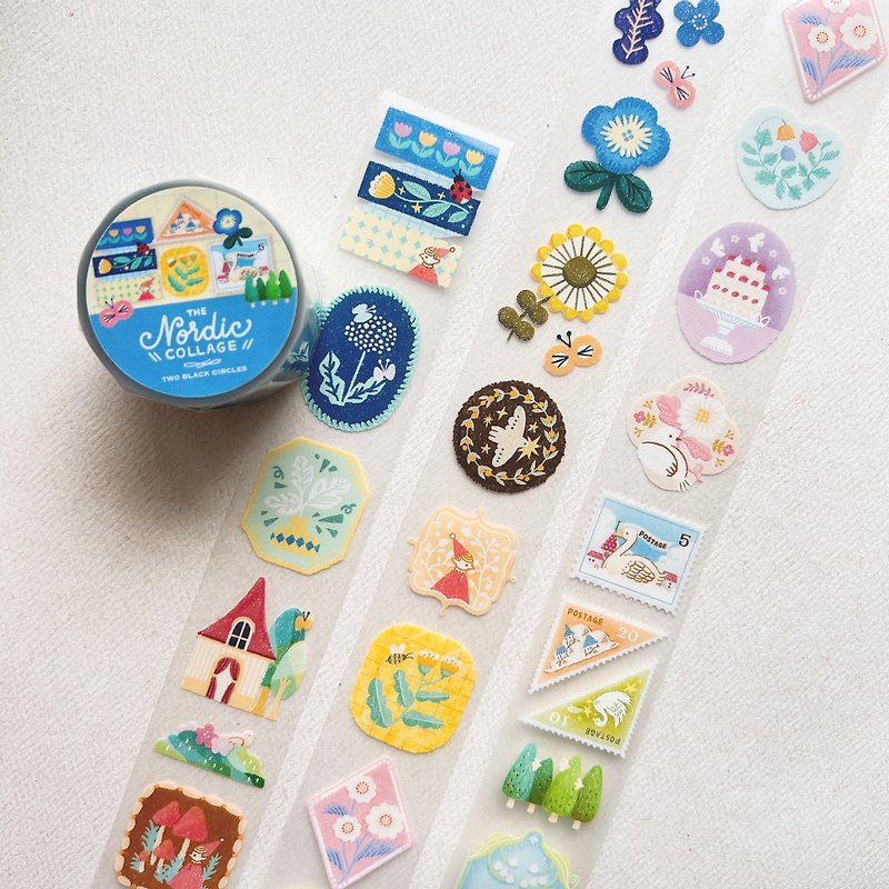 【The Nordic Collage】Matte PET - Washi Tape - Paper 