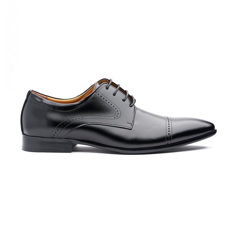 Bannon Leather Shoes KG80064 Black - Men's Leather Shoes - Genuine Leather Black