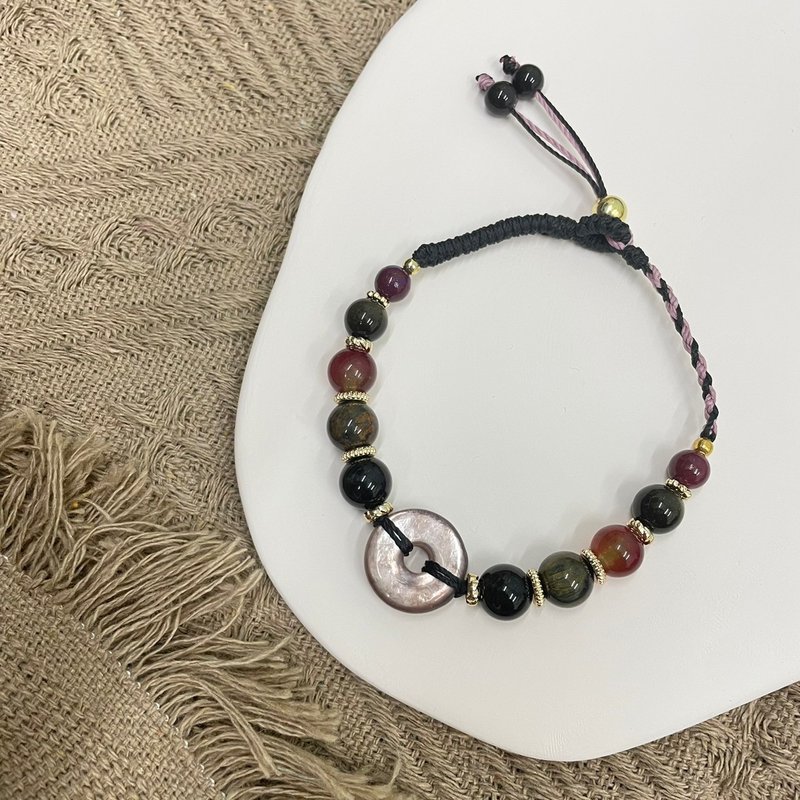 Extravagant Braided Bracelet - สร้อยข้อมือ - คริสตัล สีดำ