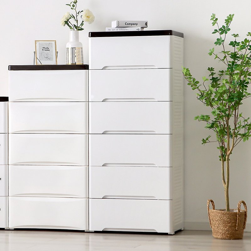 Yeya 58-sided wide fashionable simple style six-layer drawer storage cabinet-DIY - Storage - Plastic White