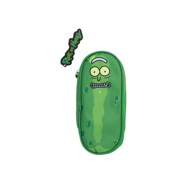 【瑞克和莫蒂】 RICK AND MORTY 酸黃瓜瑞克 造型進口鉛筆盒 - 鉛筆盒/筆袋 - 棉．麻 綠色