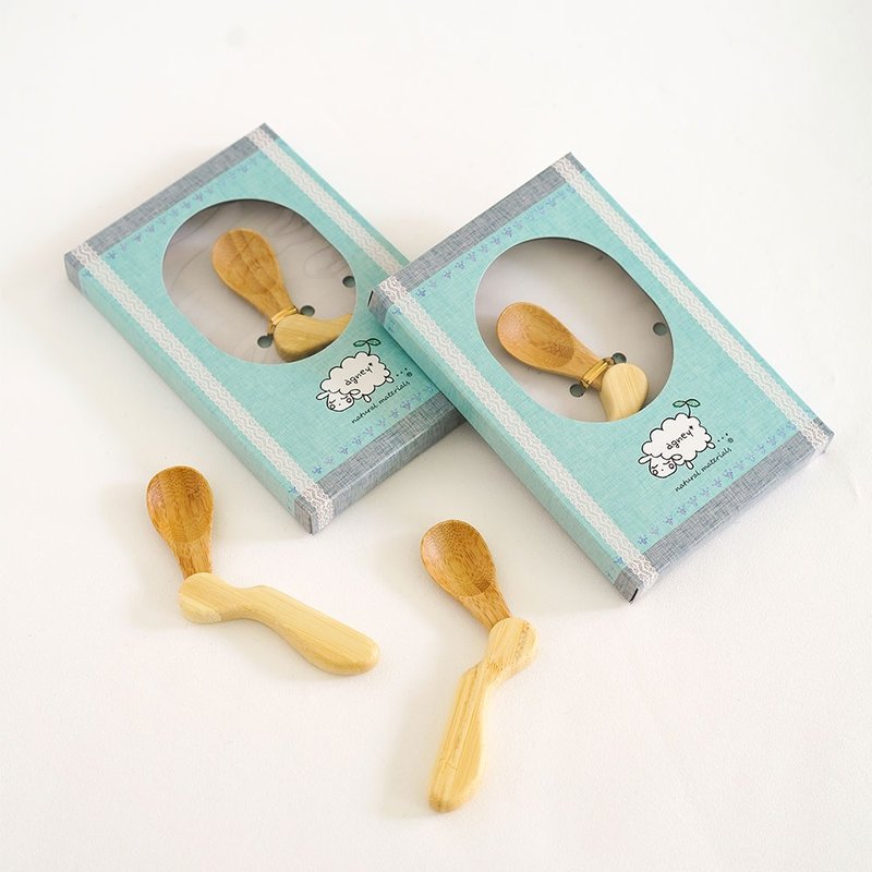 【agney】Japanese Meng Zongzhu learns spoons for left and right hands - Children's Tablewear - Bamboo Orange