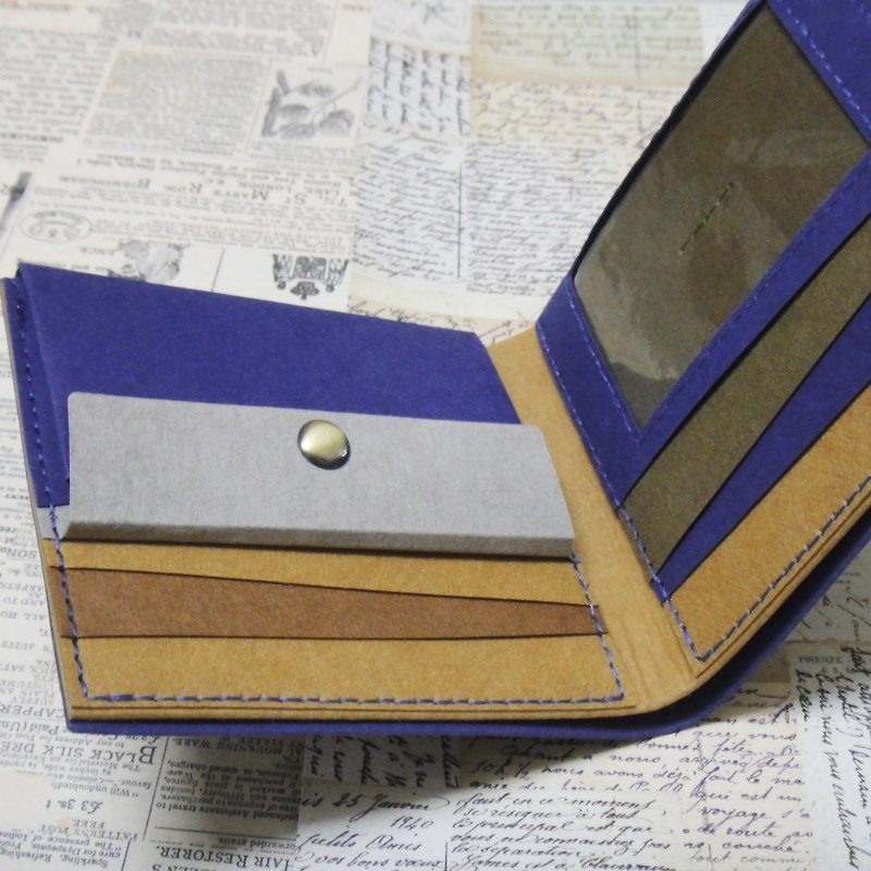 (bigger) bi-fold coin holder+photo wallet washable pager (customizable) - กระเป๋าสตางค์ - กระดาษ หลากหลายสี