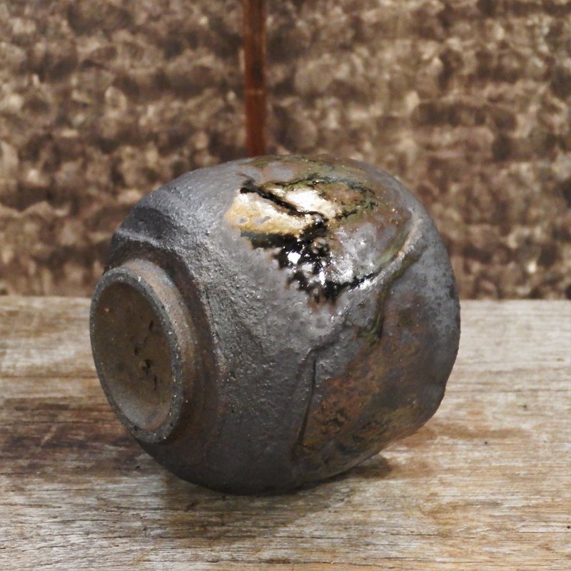 柴燒黑志野品茗杯 / 茶杯 / 主人杯 - 茶壺/茶杯/茶具 - 陶 黑色