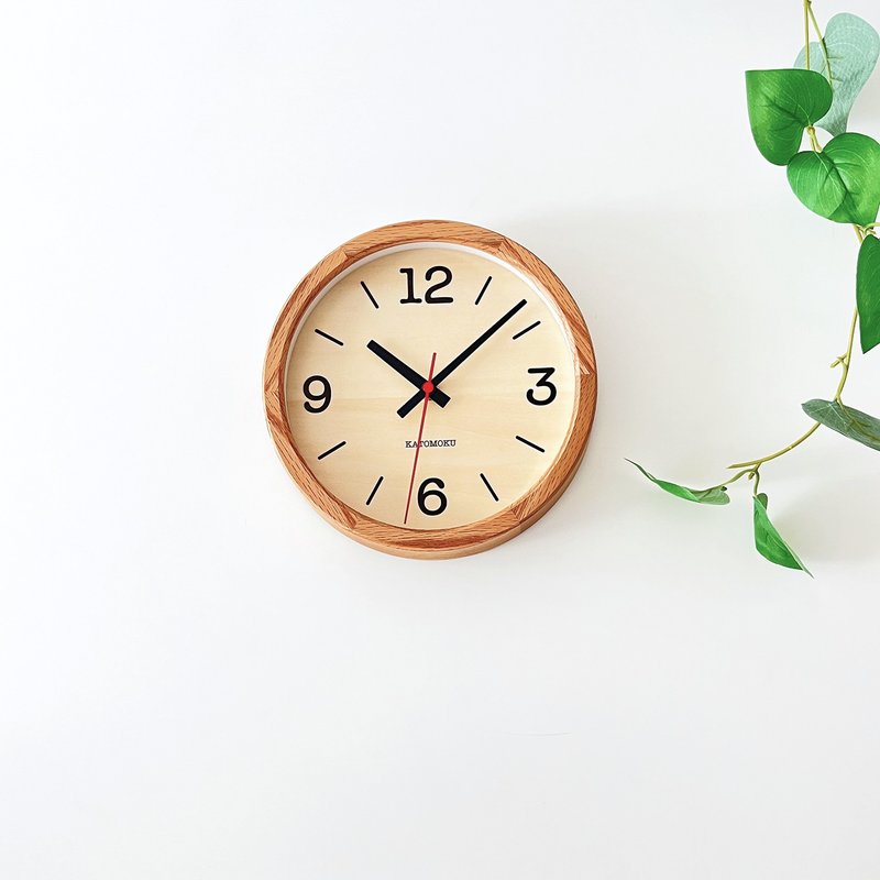 KATOMOKU Muku clock 20 S-size oak (km-136OA) wall clock  made in Japan - Clocks - Wood Khaki