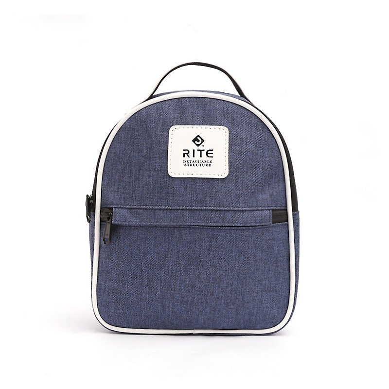 [RITE] V4 Dual-use Mini Bullet Bag-Deep Denim - กระเป๋าเป้สะพายหลัง - วัสดุกันนำ้ สีน้ำเงิน