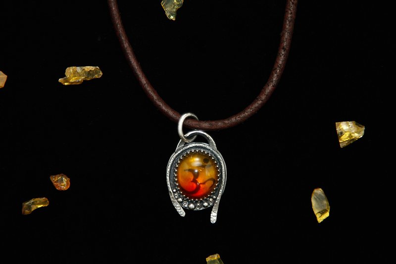 【Series of Collection】Myanmar amber silver pendant _ Origin