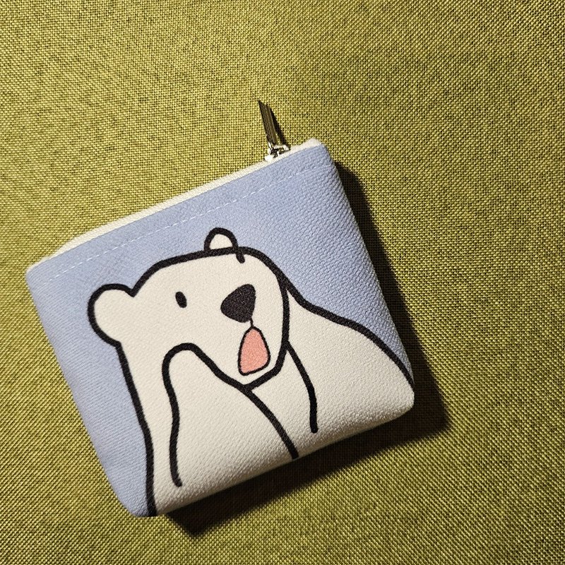 Wow! White Bear Coin Purse - กระเป๋าใส่เหรียญ - เส้นใยสังเคราะห์ ขาว