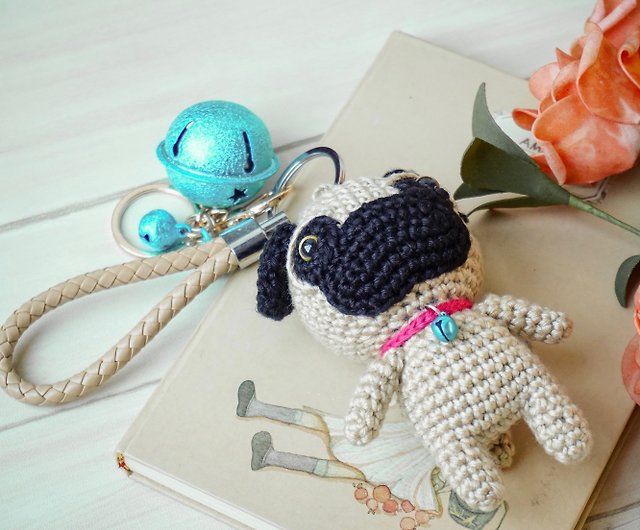 Wolligurumi Crochet Pattern Dog Key Ring/ Bag Pendant