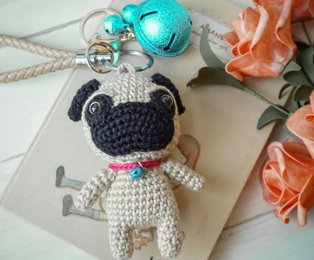 Wolligurumi Crochet Pattern Dog Key Ring/ Bag Pendant