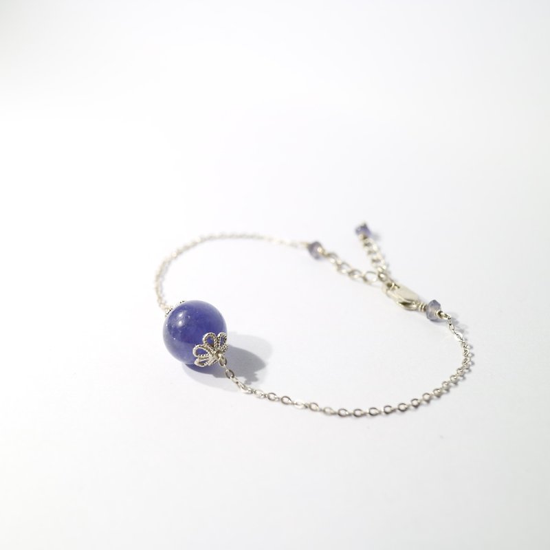 紫羅蘭丹泉石純銀手鍊 Tanzanite Silver Bracelet - 手鍊/手環 - 寶石 紫色
