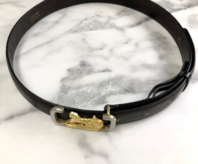 yvrvdn ファッション セリーヌ ヴィンテージ レザーベルト CELINE