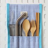 All-in-one POUCH set of 2 linen &amp;amp; water proof lining