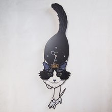Amazon.co.jp: C-17 黒猫-猫の振り子時計 : ホーム＆キッチン