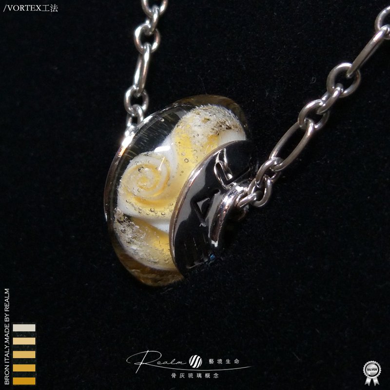 艶をかけられた灰のネックレス/ガラスの灰のネックレス - ネックレス - ガラス 