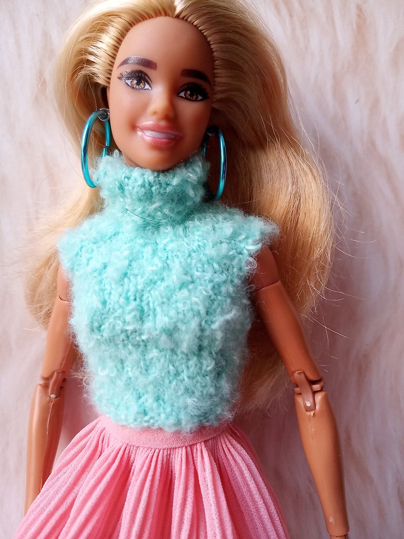 Top mint color outfit for Barbie MTM doll Fashion Royalty Poppy and Dolls 1/6