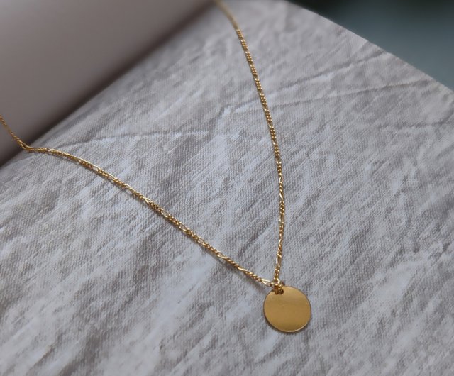 Gold filled circle necklace Clearance