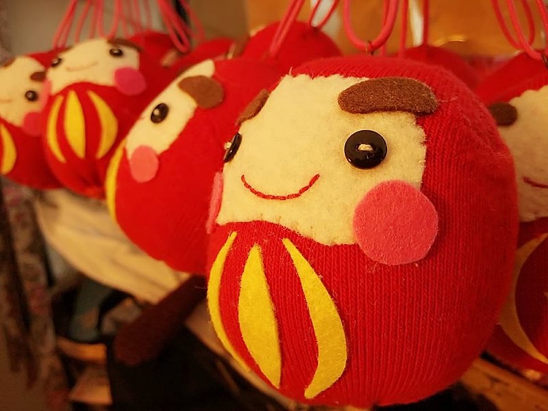 mascot. Abu Douer - Stuffed Dolls & Figurines - Cotton & Hemp Red