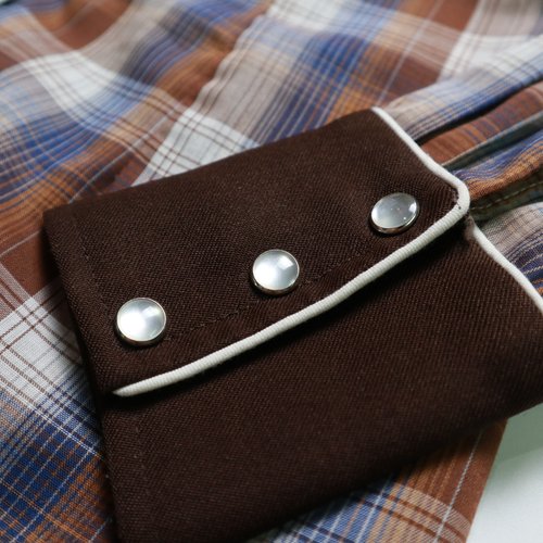 70s H BAR Cチェック ウエスタンシャツ 手刺繍 - ショップ