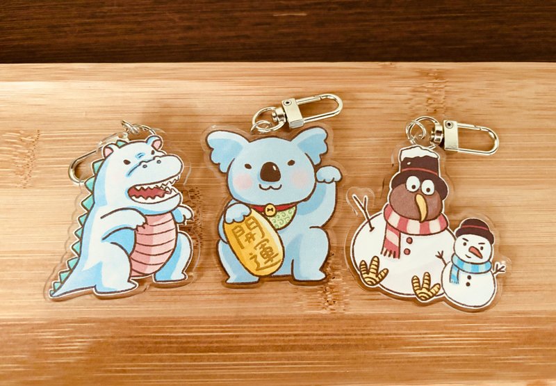 Koala Zero character acrylic double-sided keychain - ที่ห้อยกุญแจ - อะคริลิค 