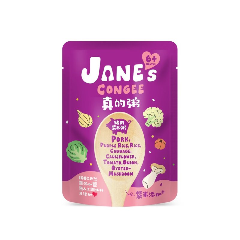 ACE Jane's Congee Pork and Purple Rice Porridge 150g/pack - เครื่องปรุงรสสำเร็จรูป - วัสดุอื่นๆ 