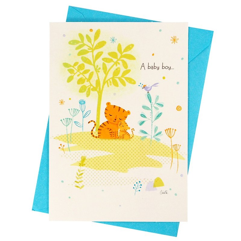 Baby boy blessing [Hallmark-Card Baby Congratulations] - การ์ด/โปสการ์ด - กระดาษ สีน้ำเงิน