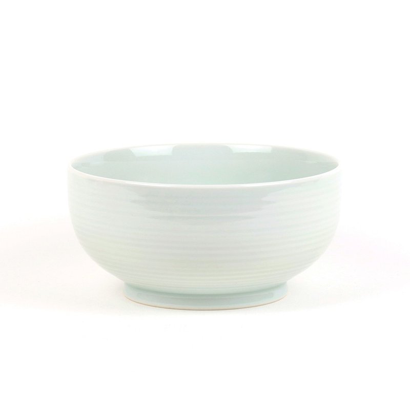 KIHARA White Morning Glazed Porcelain Dinner Bowl L - ถ้วยชาม - เครื่องลายคราม ขาว