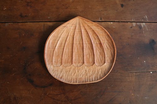 木質線woodline 日本山櫻花木栗子盤 蛋糕盤/木盤/手工雕刻