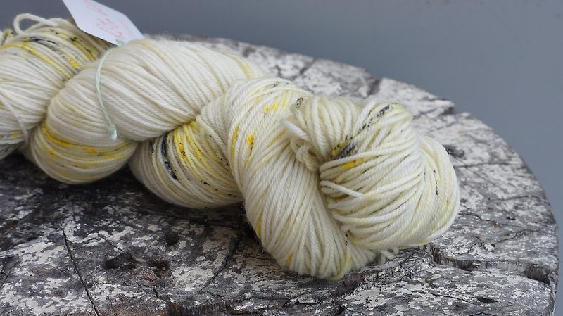 Hand dyed thread. Lemon Truffles - Knitting, Embroidery, Felted Wool & Sewing - Wool 