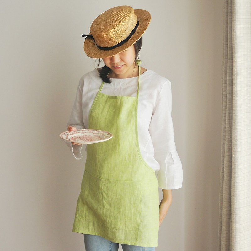 Linen Apron Summer Collection ♡ Lime Green