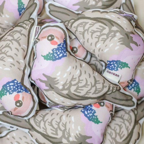 WHITESOCKS HANDMADE 白襪仔製造所 香港手工貓草包 - 斑鳩 (內含響紙) 貓薄荷 寵物玩具 雀雀圖案