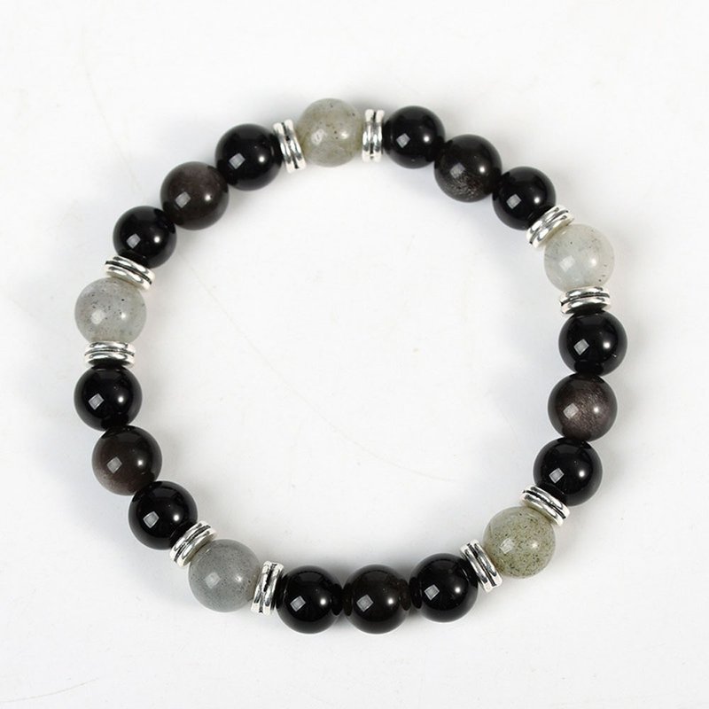 [Natural crystal bracelet] Obsidian Stone bracelet/evil crystal - สร้อยข้อมือ - คริสตัล หลากหลายสี