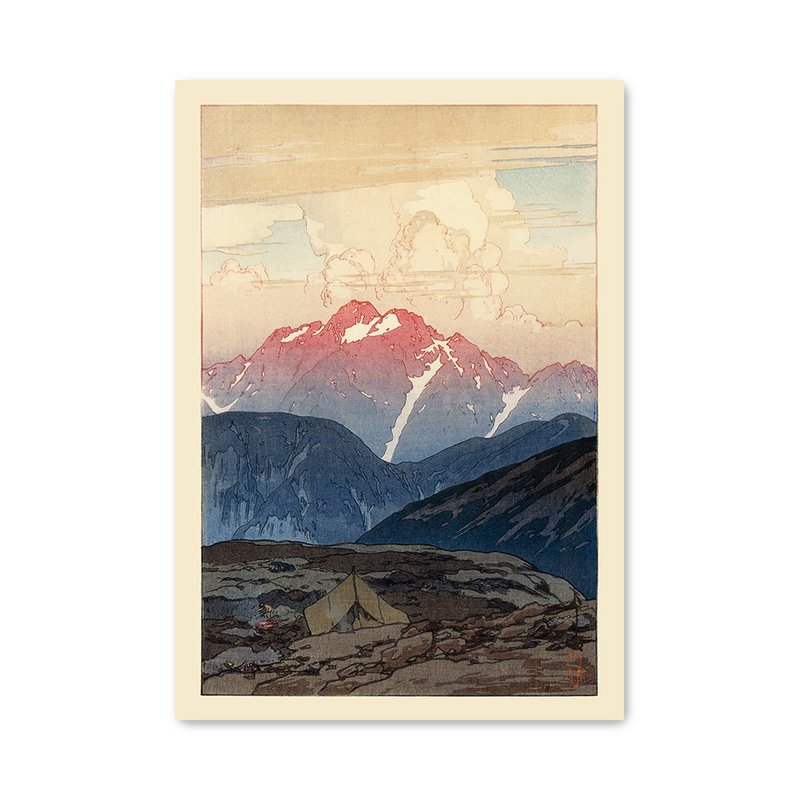 【藝術掛畫】吉田博 Hiroshi Yoshida 一 日本阿爾卑斯 劍山之朝 - 海報/掛畫/掛布 - 紙 